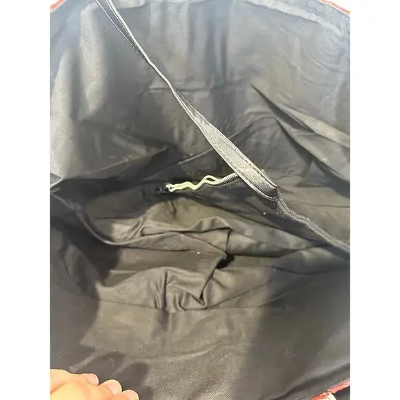 ALLSAINTS Women's Red Straw No Closure Open Zipper Pockets Mosley Straw Tote Bag - Picture 10 of 10